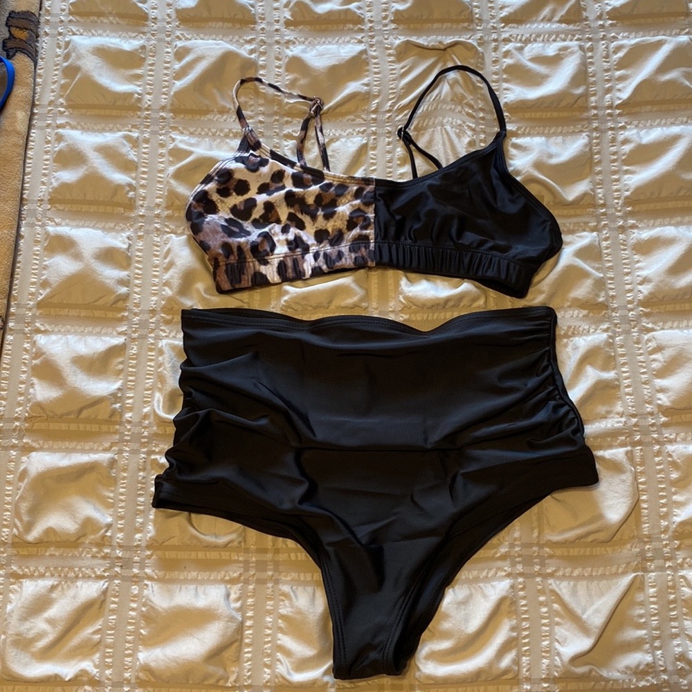 SHEIN Leopard Cheetah Bikini Swim